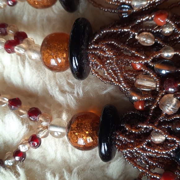 Other - Set of 4 Bohemian-style Handmade Glass Beaded Tassels